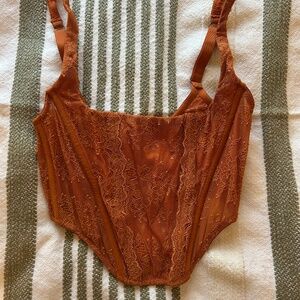 Urban Outfitters Orange Corset Top